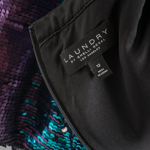 NWT LAUNDRY BY SHELLI SEGAL SEQUINED dress - sz 12 - Picture 8 of 8